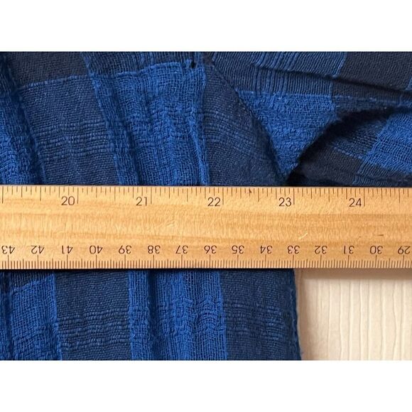 Free People Womens Honey Grove Knit Loose Blue/Black Blouse - Picture 12 of 13